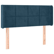 Testiera | Testata ad Orecchio Blu Scuro 103x16x78/88 cm in Velluto