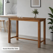 Bar Table Solid Acacia Wood 150x70x105 Cm