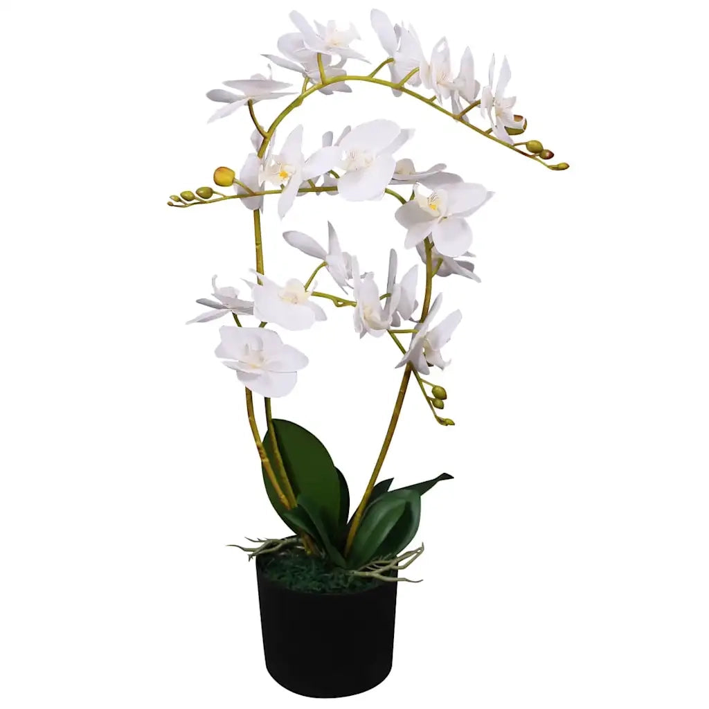 Orchidea Artificiale con Vaso 65 cm Bianca 244423