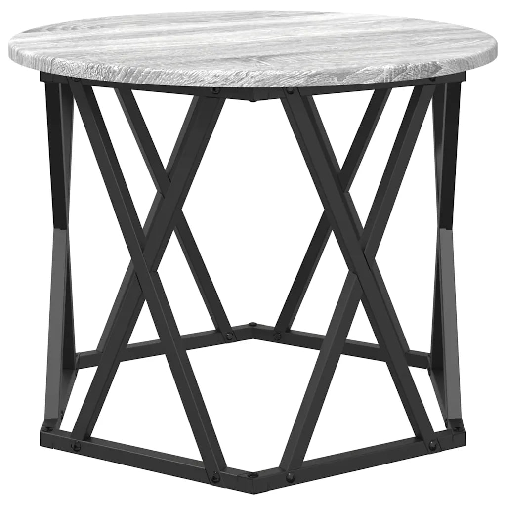 Tavolo laterale | Tavolino Nesting 3 pz Grigio Sonoma