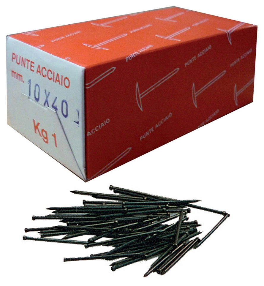 CHIODI TESTA GRUPPINO ACCIAIO  7X25 DA KG.1**- CBD di BORGHETTI- 1,0 kg