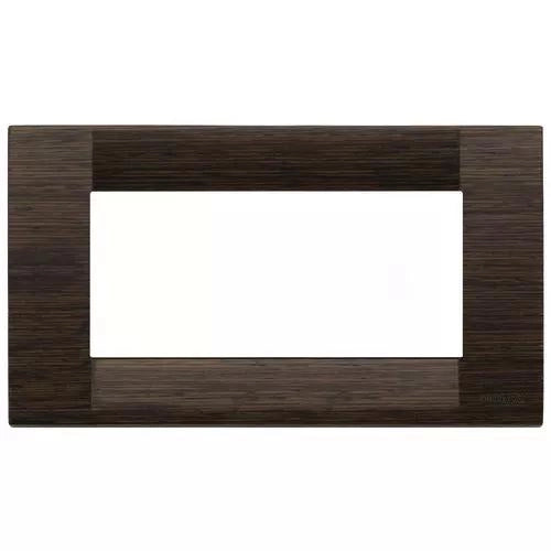 VIMAR IDEA - PLACCA 4 MODULI LEGNO WENGE'