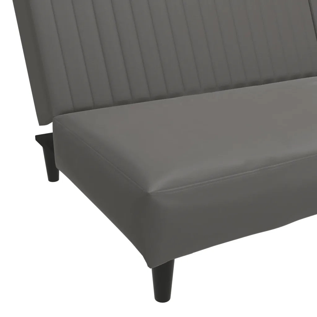 Divano Letto a 2 Posti-Sofa Letto 2 Posti-Daybed Grigio in Similpelle 666056