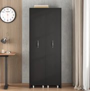 Libreria Estendibile con Ruote, 4 Ripiani in MDF, Portata 20 kg per Ripiano, Moduli Scambiabili Destra/Sinistra