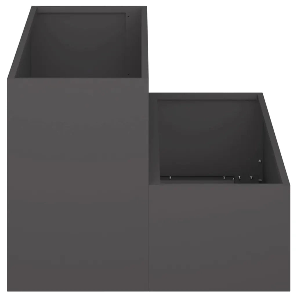 Vaso da giardino Nero 100 x 60 x 45 cm 865869