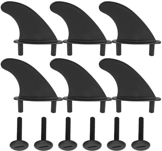 Fin Surfboard - Sostituzione Fin Molle - Flessibile e Duraturo - Colore Nero - PVC Ecologico - Adatto per Surfboard - 3 pezzi