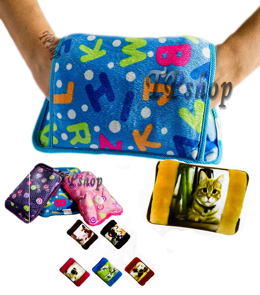 SCALDINO ELETTRICO BORSA ACQUA CALDA ELETTRICA SCALDA MANI LETTO CON TASCHE