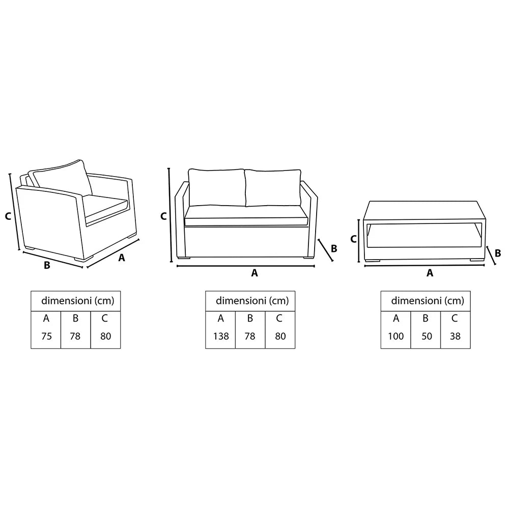 Salottino Kioss (2 Posti)  Grigio