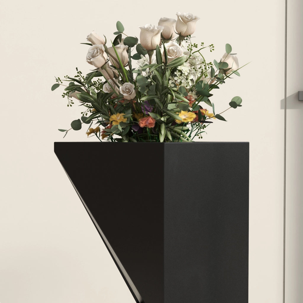 Fioriera da Esterno ¨C Minimal ¨C Nero, Metallo, 30x30x100 cm