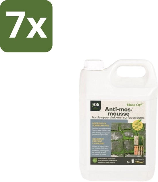 MossOff per superfici dure - 5 L - Confezione in bulk - 7 pezzi