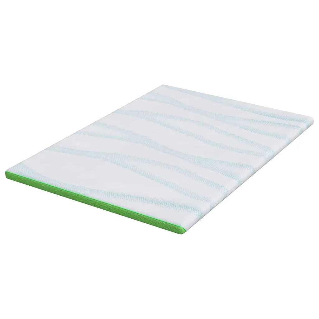 Topper per materasso Bianco e Verde 140 x 200 cm CFW3956755