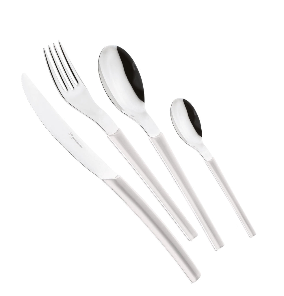 Servizio Set di Posate 24 pezzi in Acciaio Inox Eme Loto Bianco 19