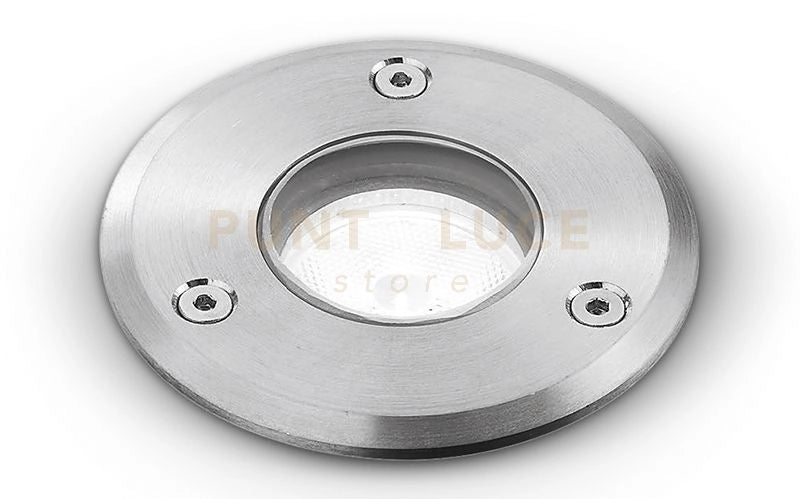 GES540- SEGNAPASSI IN ALLUMINIO E ACCIAIO  AISI 306 LED 4000K 183LM 3W TONDO