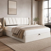 Letto matrimoniale con LED, USB e contenitore