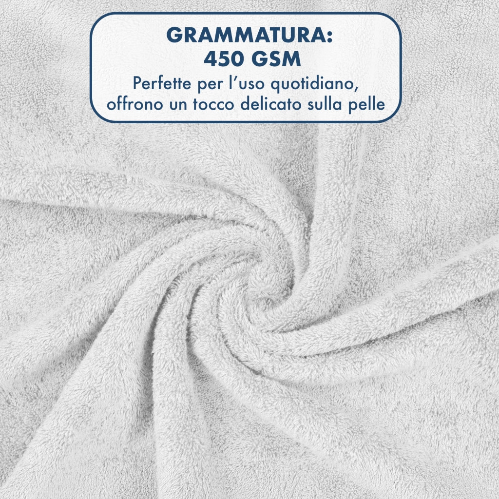 Asciugamani Bagno 100% Spugna Puro Cotone 450 Gr 6 Pezzi 3 Salvietta Viso 3 Asciugamano Ospite Mani Qualità Salviette Super Morbide Bicolore Rosa