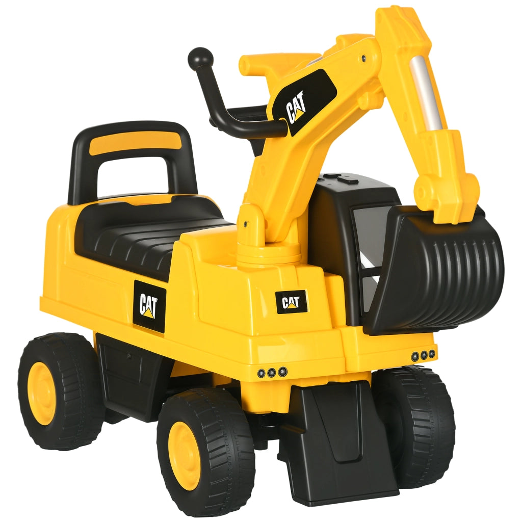 Tractor Giocattolo con Paletta Movibile e Ruote Antiscivolo ¨C zephmum ¨C giallo+nero 85x27.5x47.5 cm