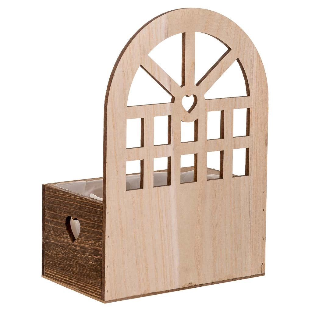 Supporto in legno marrone 25x15x35,5h