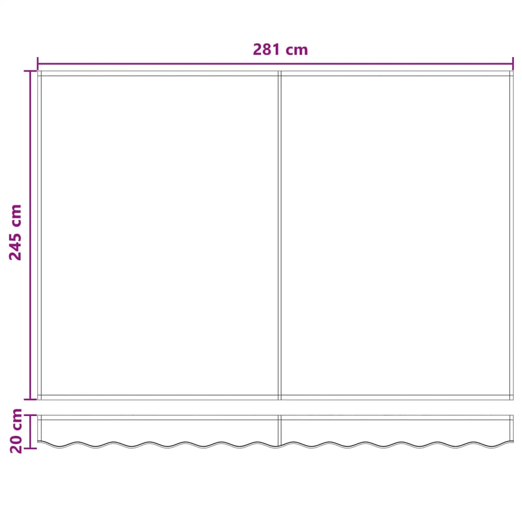 Tenda retrattile Grigio chiaro e bianco 300 x 250 cm 3425844