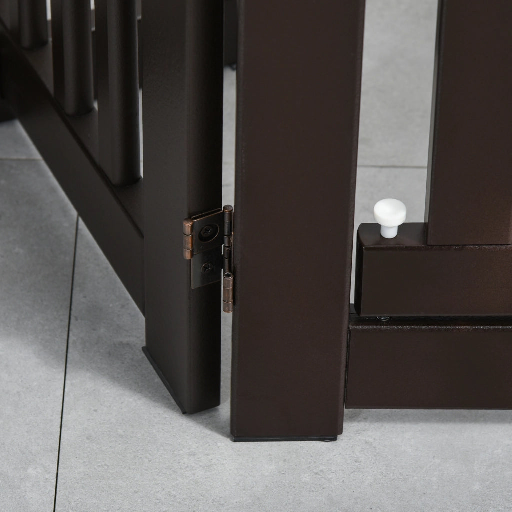 Cancello per Bambini e Cani ¨C Minimal ¨C 155x76 cm Legno Scuro