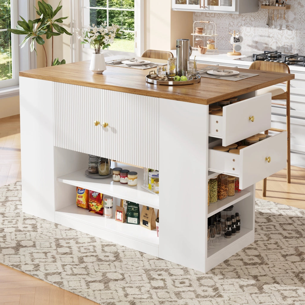 Mobile da Cucina con Cassetti e Ripiani ¨C Xylo ¨C Bianco