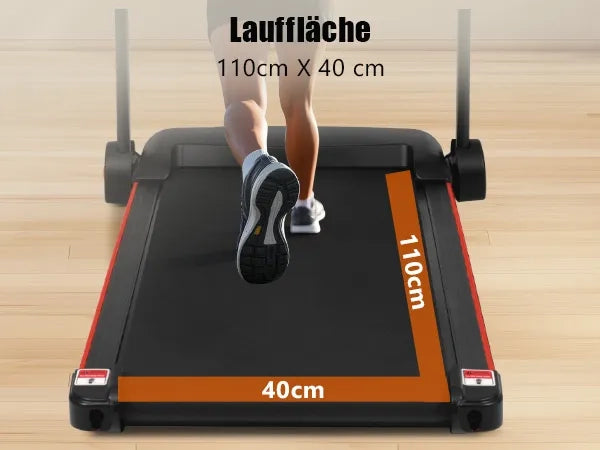 Tapis Roulant Pieghevole per Casa, 3,0 HP, Velocità fino a 14 km/h, Inclinazione 8%, Ampia Superficie di Corsa, Silenzioso, Display LED e Bluetooth, Portata Max 120 kg