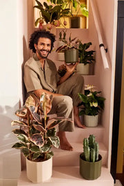 Vasi Elho Facet Round 19 Forest Green – Design Moderno Colore: Terra LAGUNA