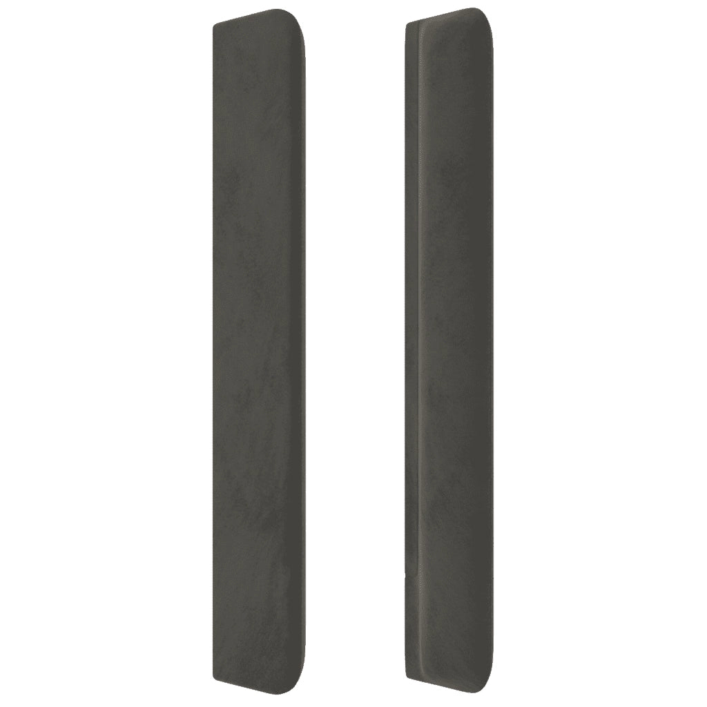 Giroletto a Molle con Materasso Grigio Scuro 140x190 cm Velluto 3132916