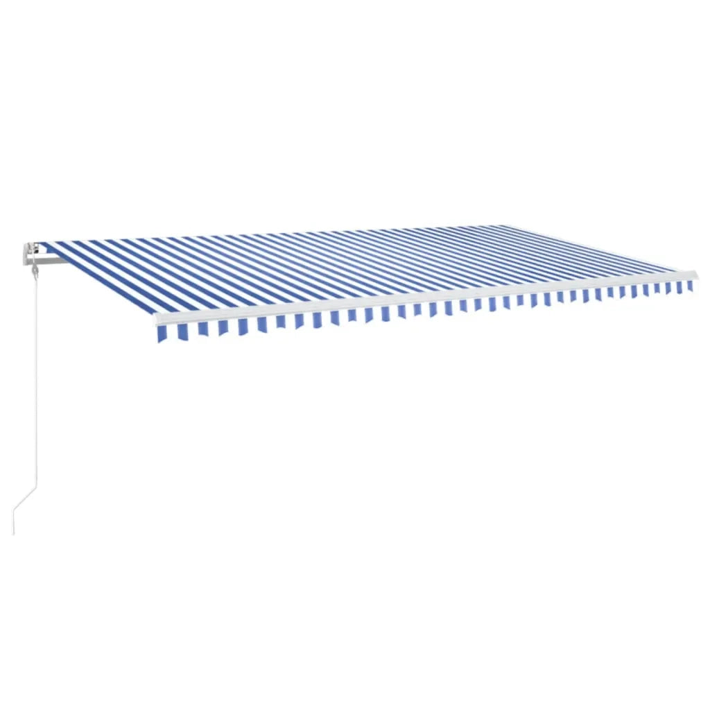 Tenda da Sole Retrattile Automatica 600x350 cm Blu e Bianca 3069046
