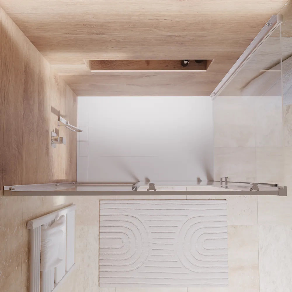 Box doccia cromato 115x90cm vetro 6mm trasparente apertura scorrevole h180cm | Sicily