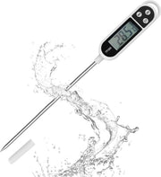 Termometro Digitale per Cucina con Lunga Sonda - LCD, Misurazione Diretta, Adatto per Padelle, Barbecue, Biberon e Acqua
