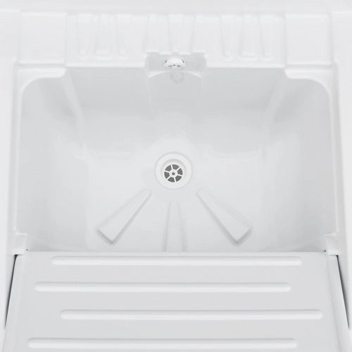 Lavatoio 45x50 con mobile ad 1 anta in ABS con tavola in propilene - Bianco