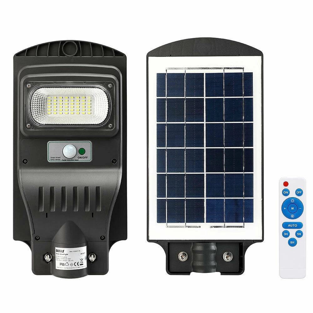 Trade Shop - Lampione Stradale Faro Led 30w Solare Luce Esterno Sensore Movimento Telecomando -