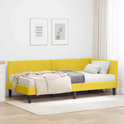 Struttura Letto Angolare con Materasso 2 pcs Giallo Velluto