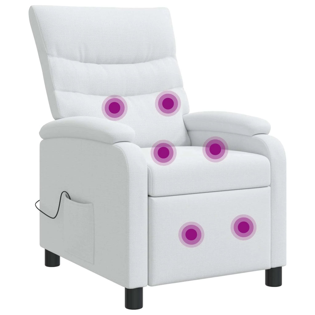 Poltrona Massaggiante Bianco Tessuto 42034918