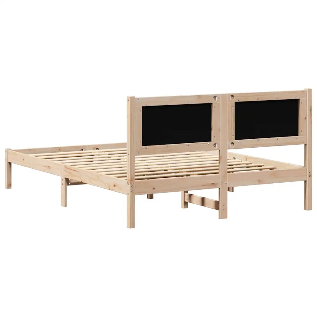 Struttura del letto Grigio scuro 140 x 200 cm Pino massello 878185