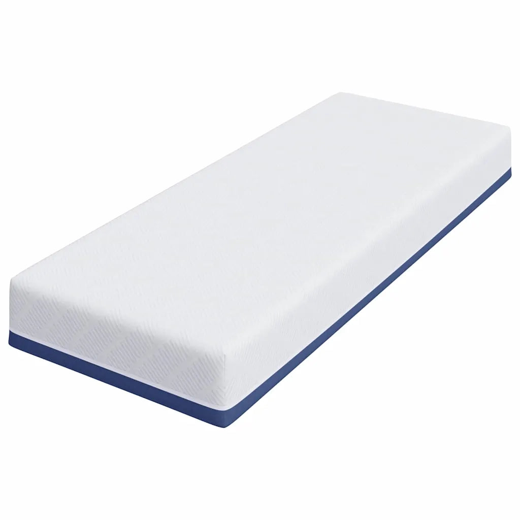 Materasso Bianco e Blu 80 x 200 cm Tessuto Jacquard 4106336