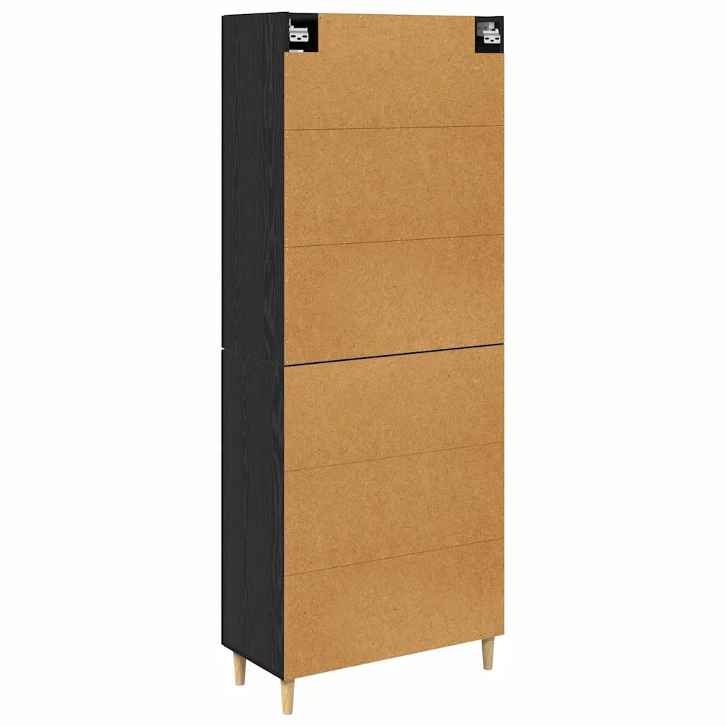 Credenza Rovere Nero 34,5 x 34 x 180 cm Legno multistrato 3416223