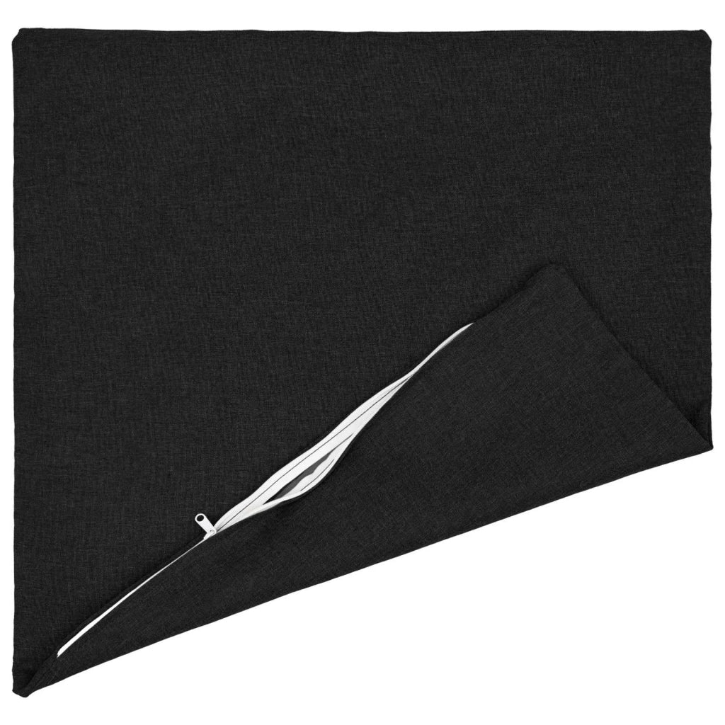 Cuscino con cuscino HEERLEN 2 pz Nero Tessuto 928335