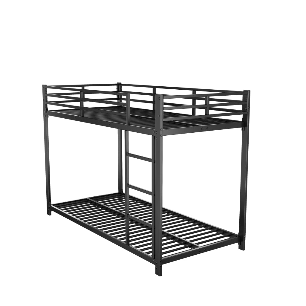 letto a castello metallo nero 94.5 x 203 cm