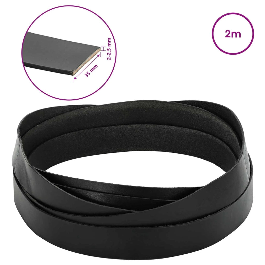 Cinturino in pelle Nero 200 x 3,5 cm Pelle 42034157