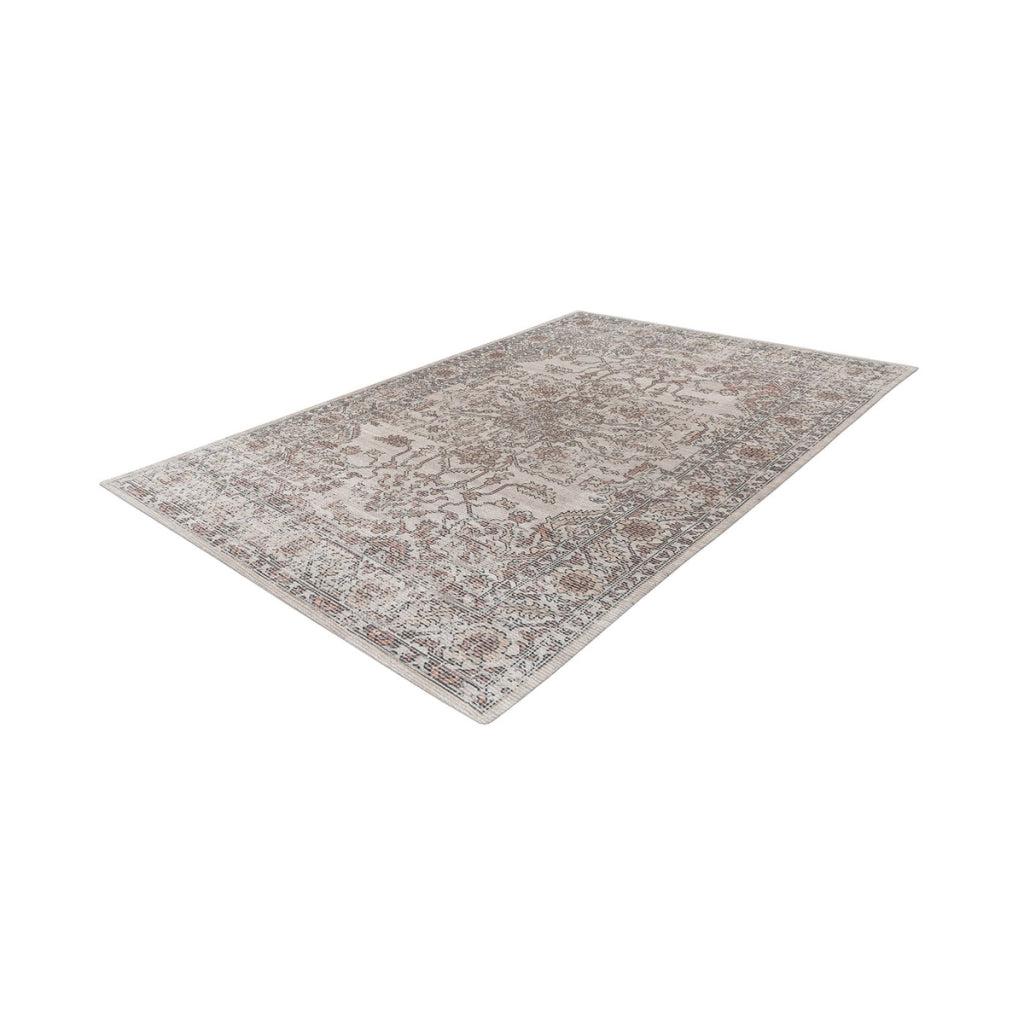 Tappeto Percy 300 Beige in misto cotone stampato