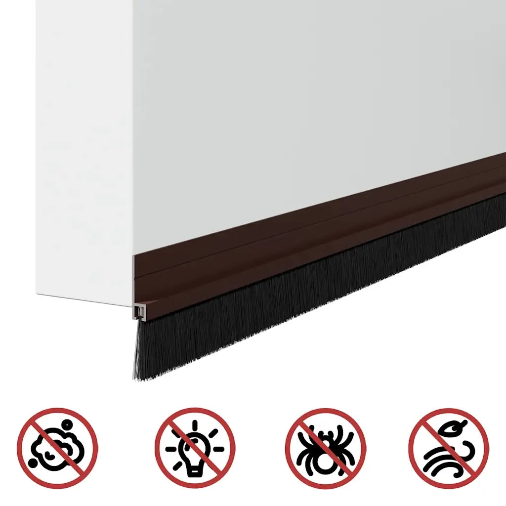 Spazzole per porte autoadesive 2 pz Marrone 100 cm CFW3759401