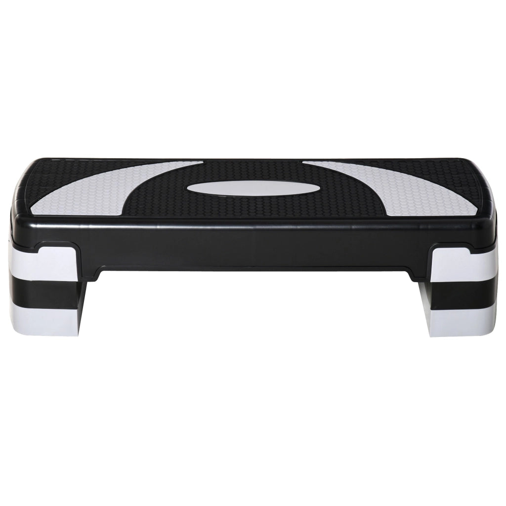 EasyComfort Stepper da Aerobica Regolabile in Altezza 10-15-20 cm Antiscivolo, Nero e Grigio