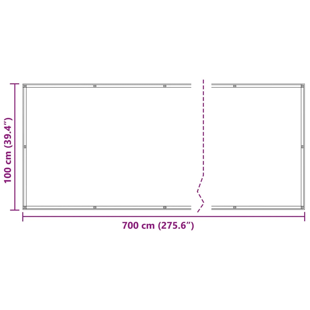 Schermo da balcone-Pannello per balcone Giallo 100 x 700 cm Tessuto Oxford