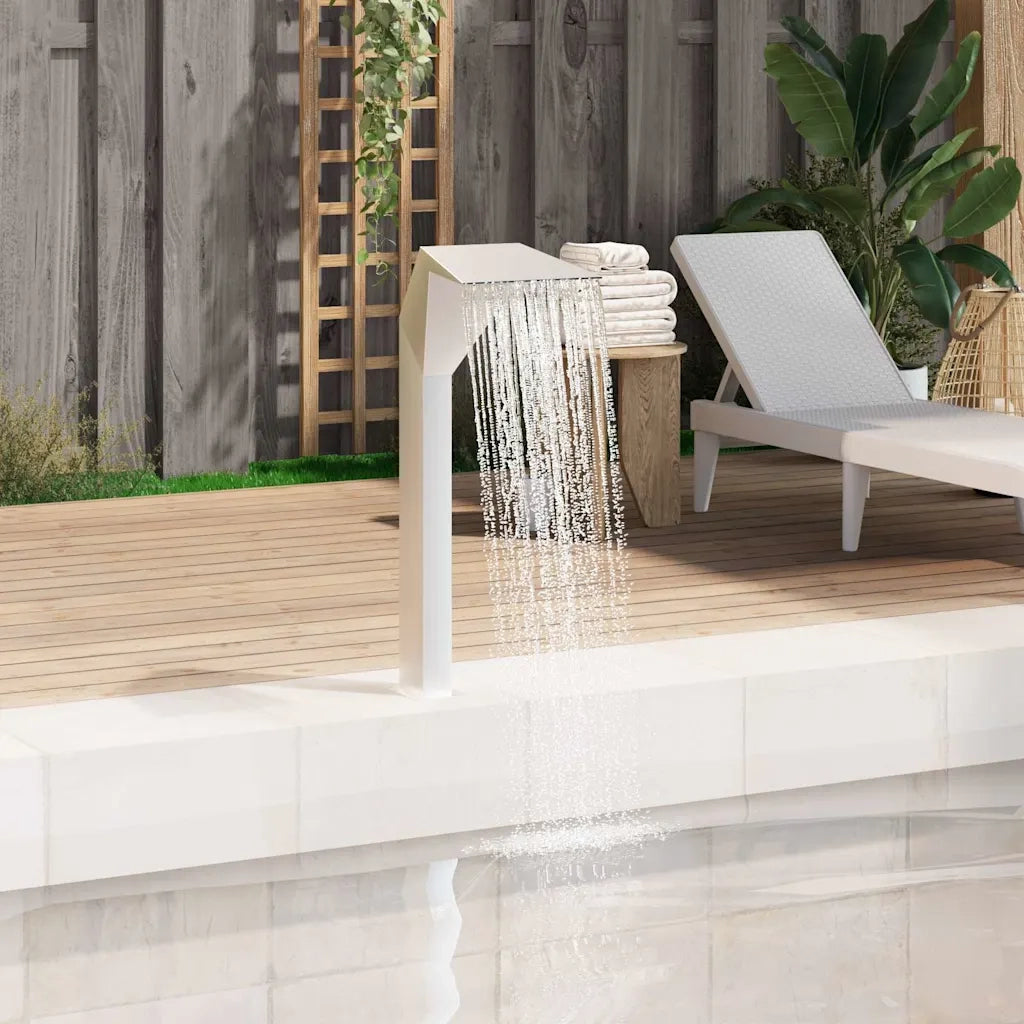 Fontana per Piscina in Acciaio Inossidabile 50x30x90 cm Argento
