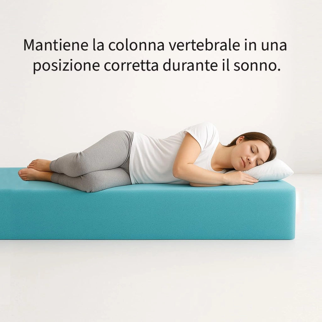 Materasso ortopedico semi rigido piazza e mezzo 110x195 in Water Foam ALTO 20 Cm. Materasso di base robusta con Rivestimento anallergico sfoderabile. Materasso Made in Italy 100%