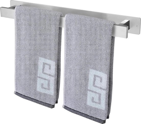 Maniglione per asciugamani in acciaio inossidabile - impermeabile e inossidabile - 40 cm a nichel - bagno, camper, cucina Maniglione per asciugamani