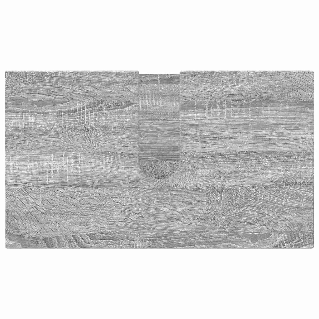 Set di mobili per il bagno con porta 4 pcs Grigio Sonoma 3393009