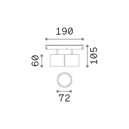 Sistema Lineare Ego 2 Luci Led Bianco 20W Ip20