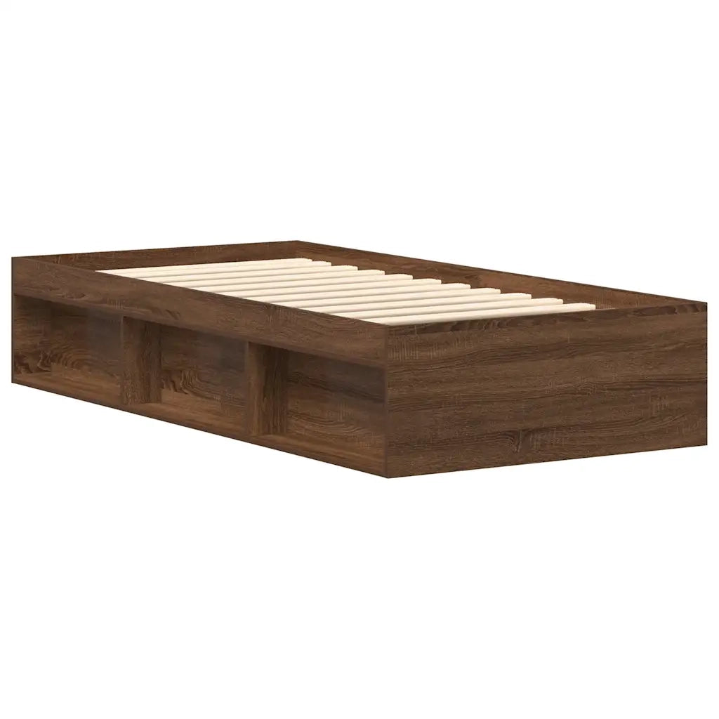 Giroletto-Struttura Letto Rovere Marrone 75x190 cm Small Single